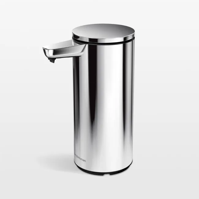 Simplehuman 9-oz. Touch-Free Rechargeable Sensor Liquid Soap Pump Dispenser, High-Grade Polished Stainless Steel