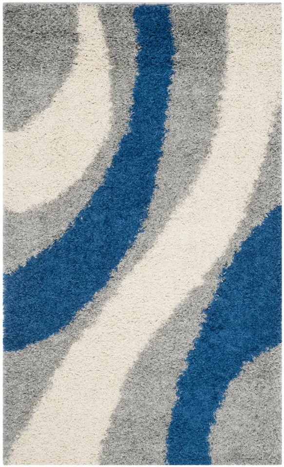 Arlo Home Woven Area Rug, SG914-8065, Grey/Blue,  3' X 5'