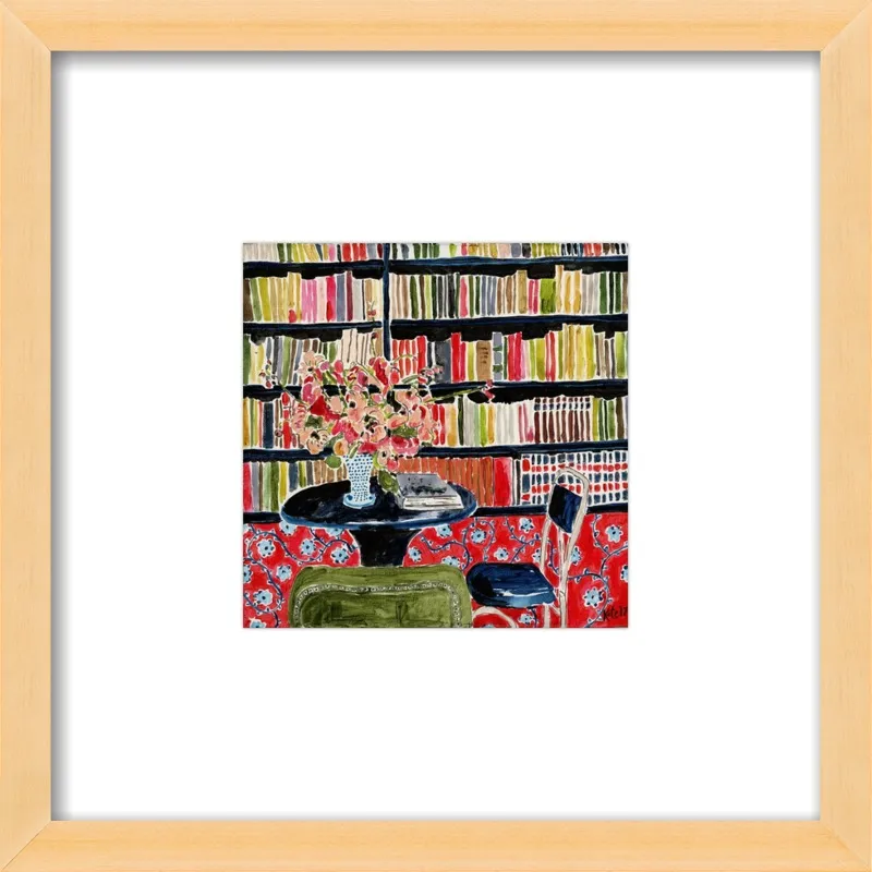 Books with Flowers by Kate Lewis for Artfully Walls