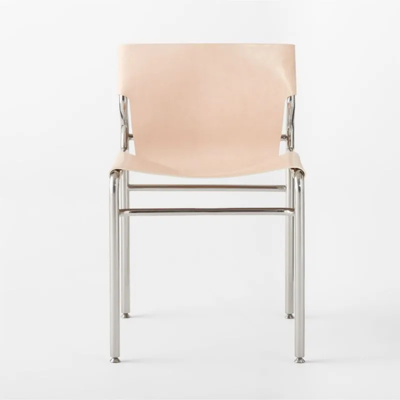 Surf Sling Untanned Leather Dining Chair