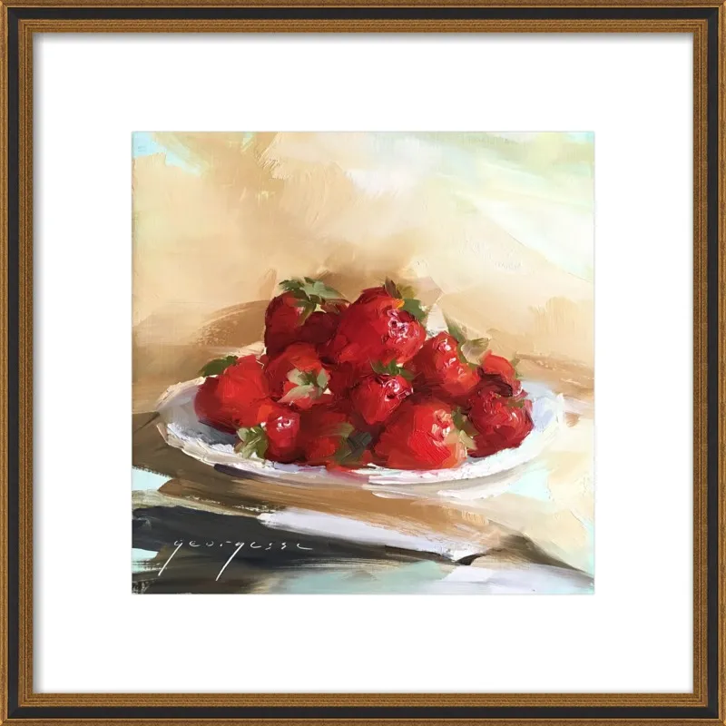 "Summer Strawberries 2" by Georgesse Gomez for Artfully Walls