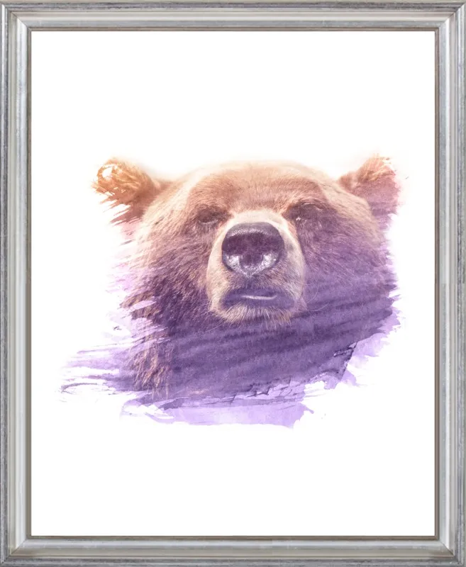 BEAR SUPERIMPOSED WATERCOLOR by Emiliano Deificus for Artfully Walls