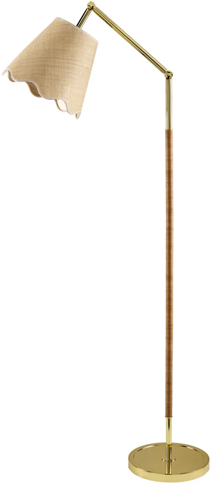 Magda  Plated 59"H x 11"W x 28"D Accent Floor Lamp