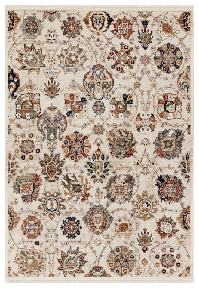 Vibe by Althea Floral Cream/ Multicolor Area Rug (18"X18")