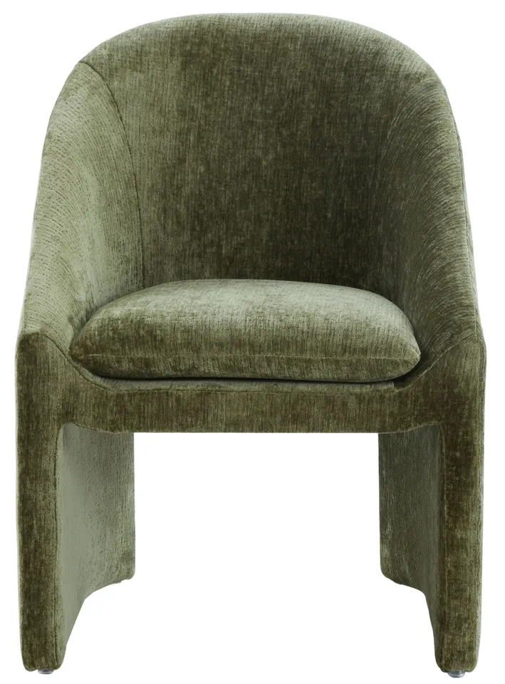 Kagan Chenille Dining Chair - Olive Green