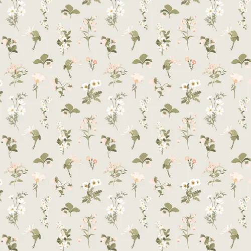 Pineberries Botanicals Tan by Iveta Abolina - Shower Curtain Standard 71" x 74" with Liner and Rings