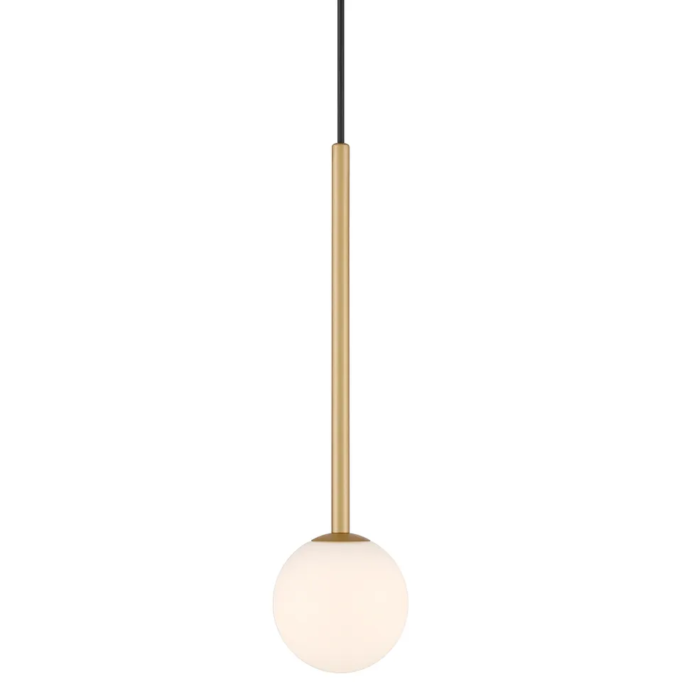 Possini Euro Eclipse 4 3/4" Wide Gold and White Glass LED Mini Pendant