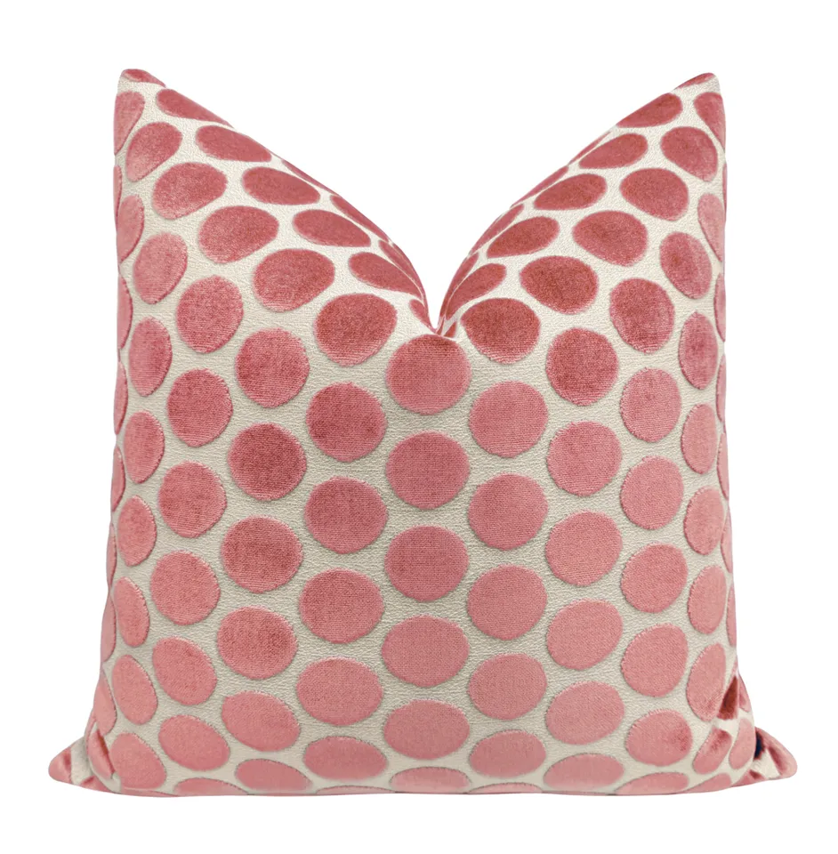 LUNA CUT VELVET // CARNATION - 20” X 30” QUEEN SHAM