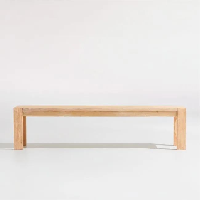 Terra 76" Natural White Oak Solid Wood Dining Bench