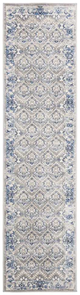 Arlo Home Woven Area Rug, BNT810G, Light Grey/Blue,  2' X 8'