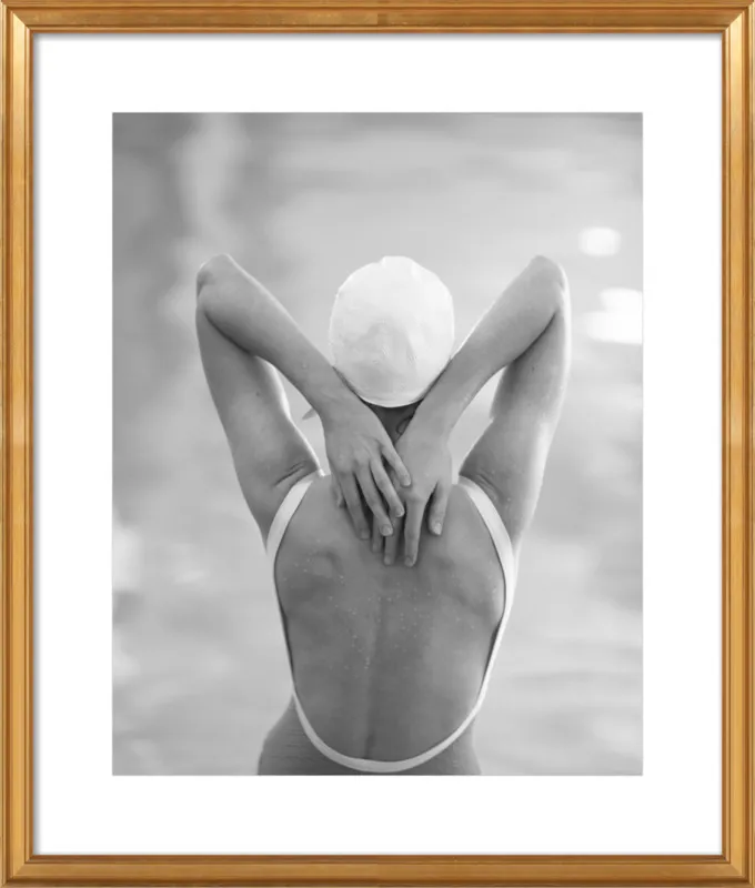 The Swimmer with a white  cap by Lucy Snowe for Artfully Walls