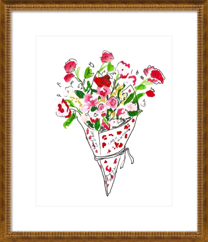 Bodega Flowers in Pink and Red by Larsen McDowell for Artfully Walls