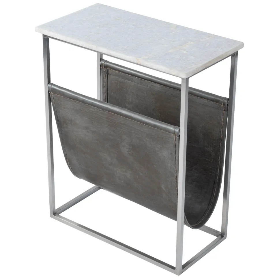 Koler Marble & Metal Magazine Side Table