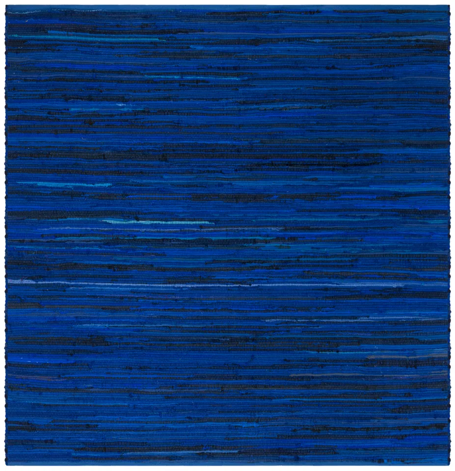 Arlo Home Hand Woven Area Rug, RAR130B, Blue/Multi,  4' X 4' Square