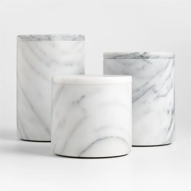 French Kitchen Marble Canister Set
