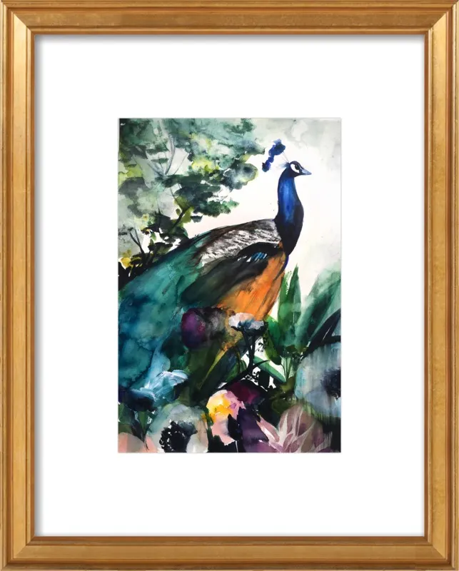 Peacock Garden by Christine Lindstrom for Artfully Walls