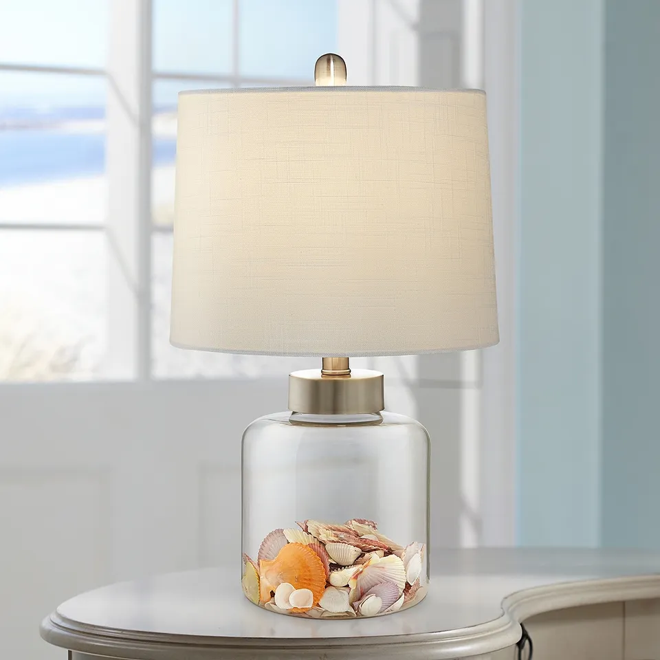 Sea Star 20 1/2" High Clear Glass Fillable Accent Lamp with Dimmer