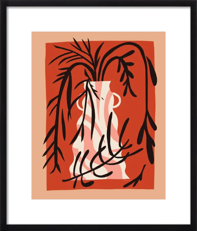 vase in rust by Erin Wallace for Artfully Walls