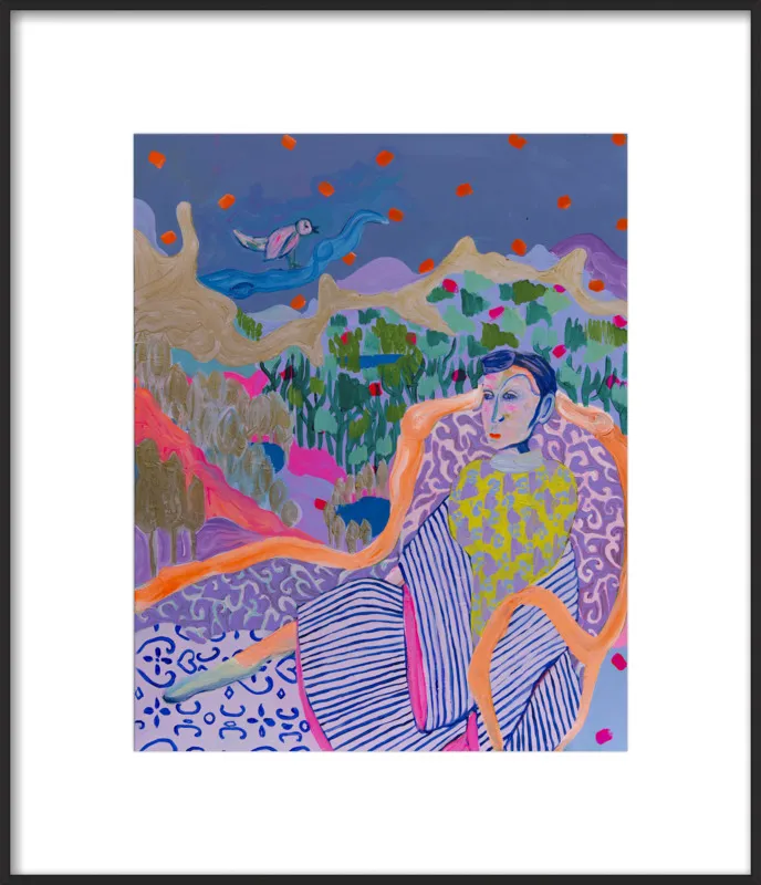 "The Nightingale" illustration by Davina Shefet for Artfully Walls