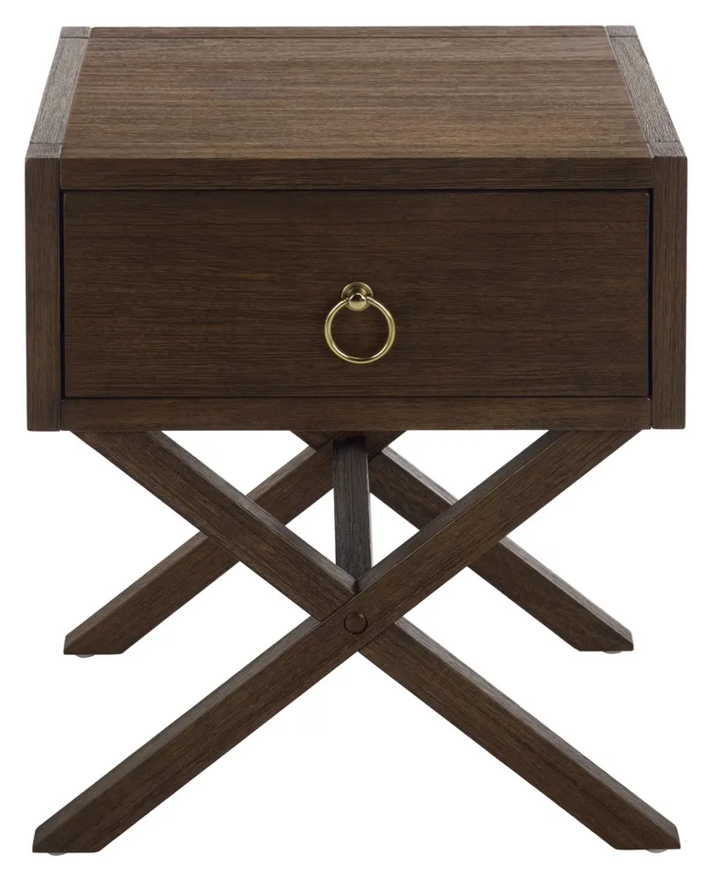 Sadie 1 Drawer Nightstand - Distressed Brown