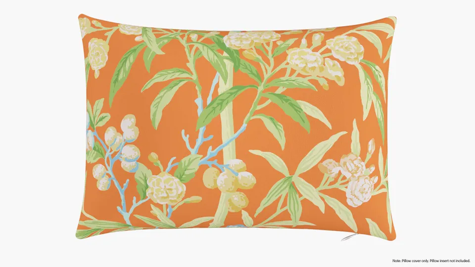 Throw Pillow Cover 14" x 20", Mandarin Lanai, 14" x 20"