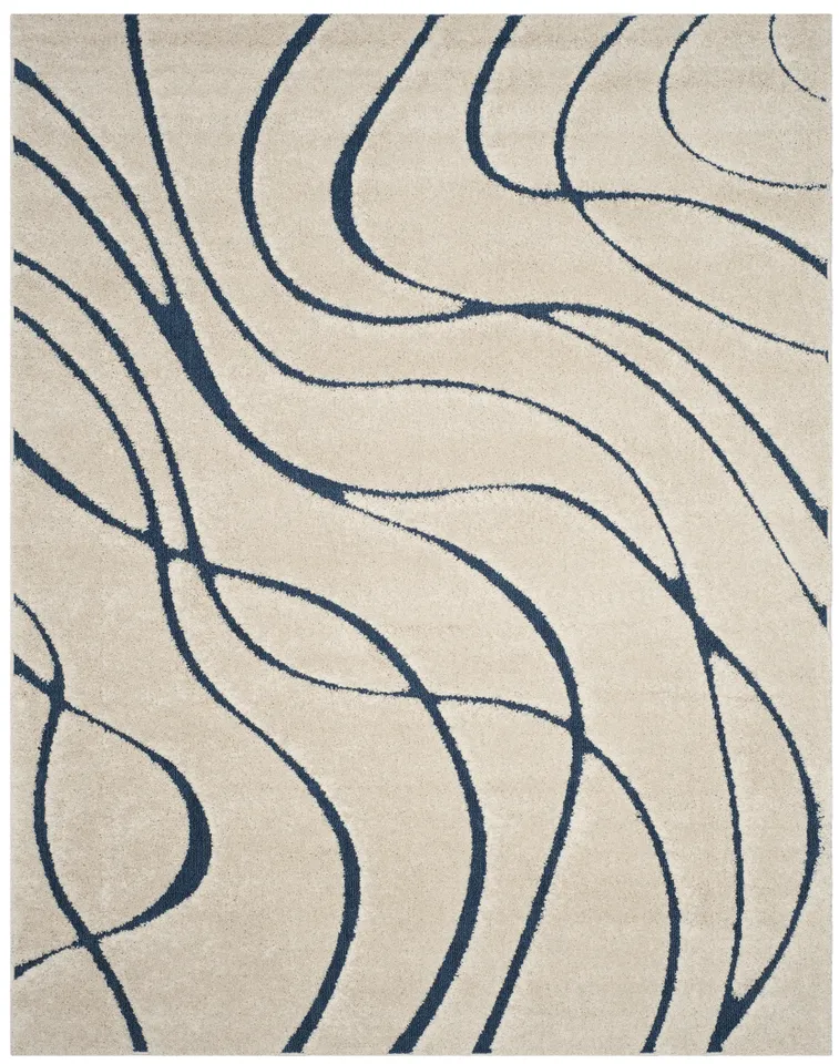 Arlo Home Woven Area Rug, SG471-1165, Cream/Blue,  8' X 10'