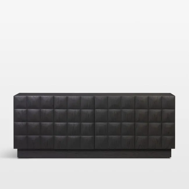 Donovan 72" Black Oak Wood Media Console