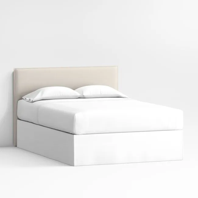 Noa Cream Upholstered Flange Kids Full Headboard