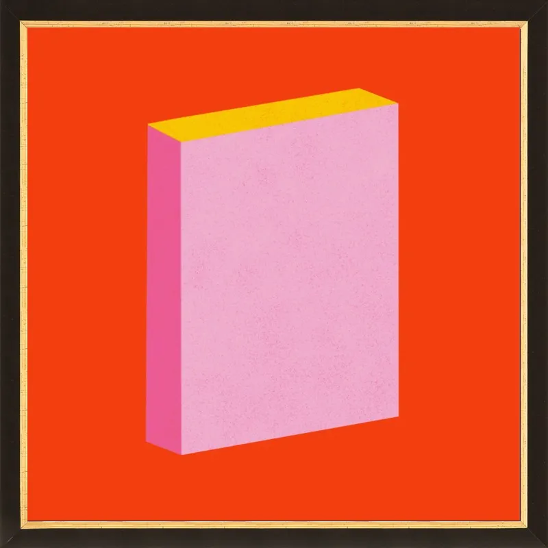 Color Books 3, Scarlet, Pink & Gold by Jessica Poundstone for Artfully Walls