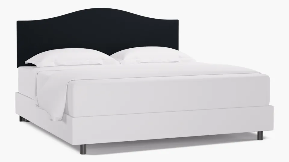 Camelback Headboard, Navy Everyday Linen, King