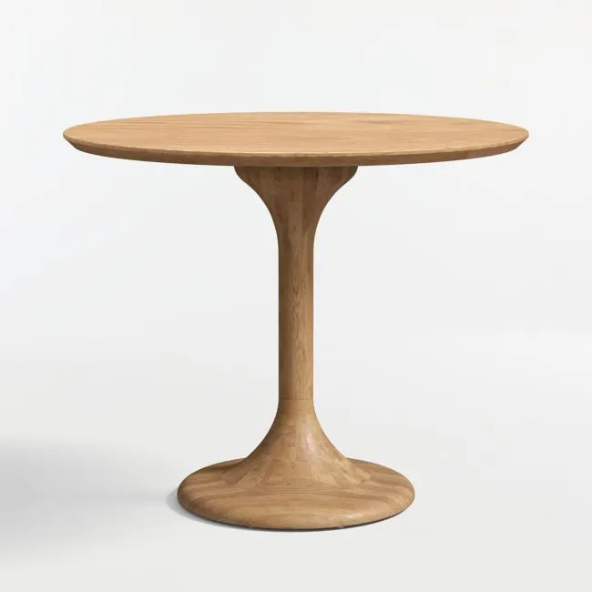 Nero 36" Natural Wood Round Bistro Dining Table