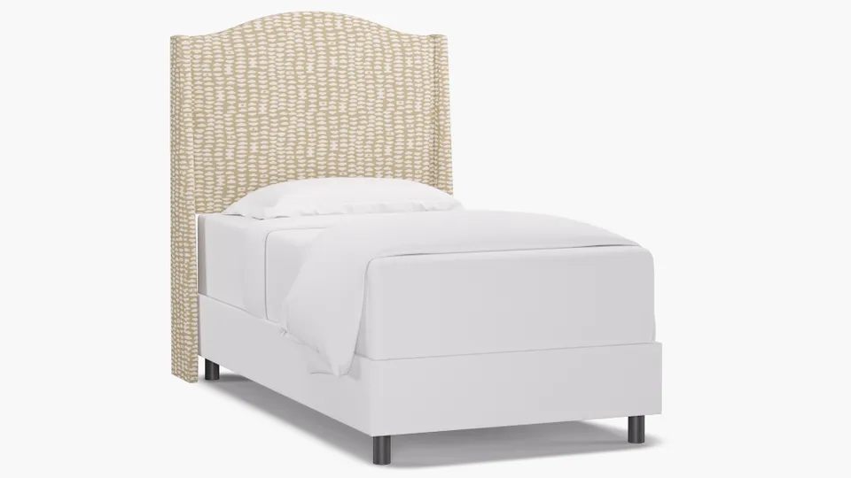 Classic Wingback Headboard, Sand Odalisque, Twin