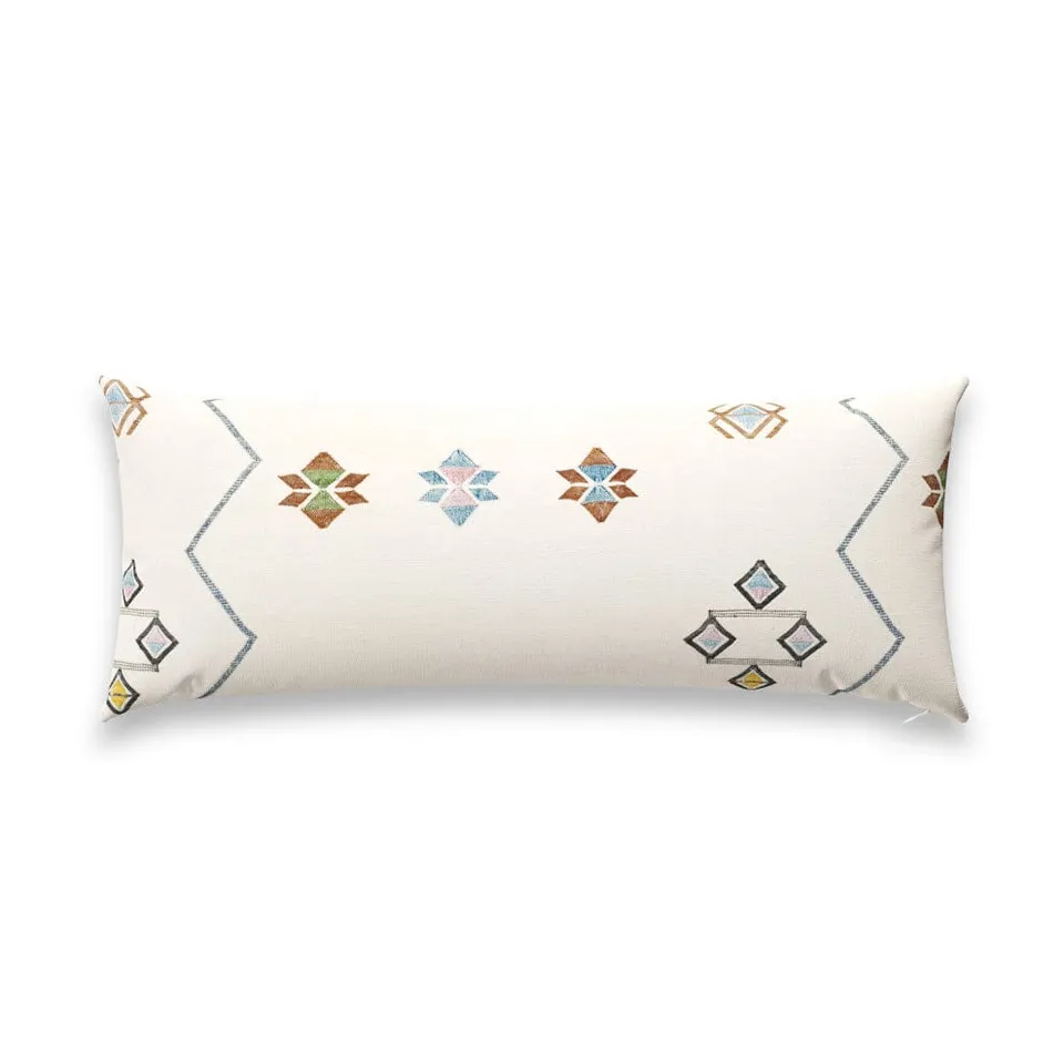 Ecru Cactus Silk Outdoor Pillow by St. Frank | 40" W x 15" H | Polyester