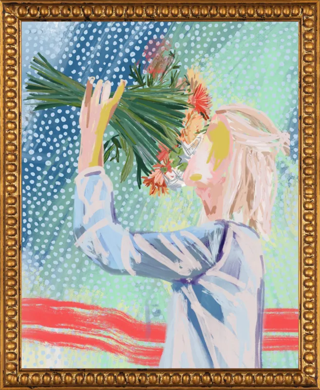 I like to stop and smell the roses  by Jamie Corley for Artfully Walls