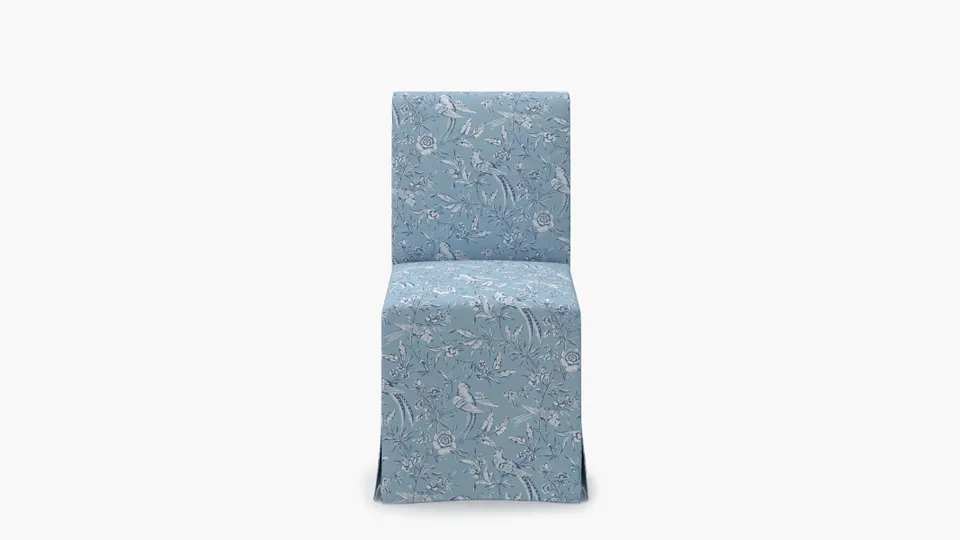 Slipcovered Signature Dining Chair, Blue Aviary