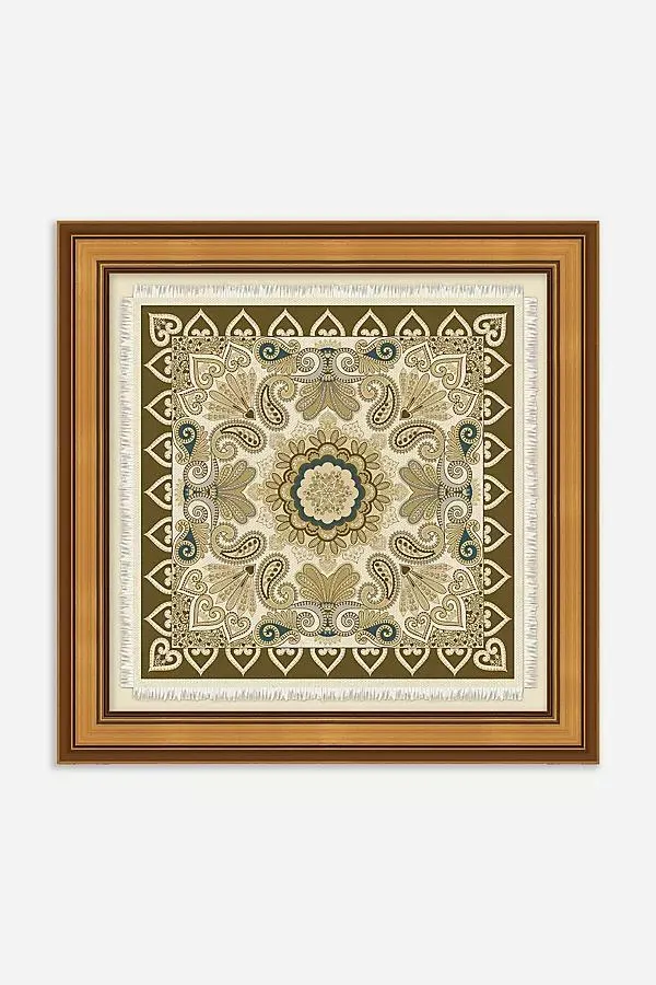 Patterned Scarf Moss Wall Art