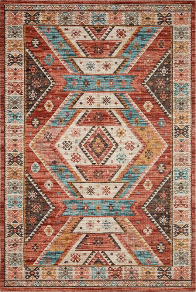 Loloi Zion Red / Multi 5'-0" x 7'-6"