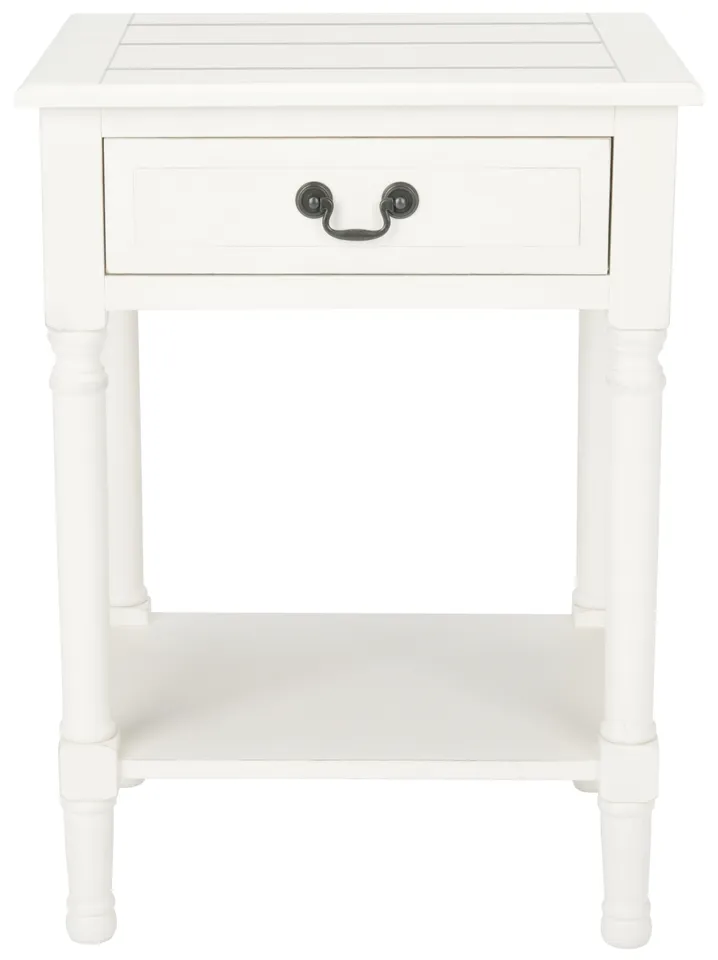 Whitney 1 Drawer Accent Table - White