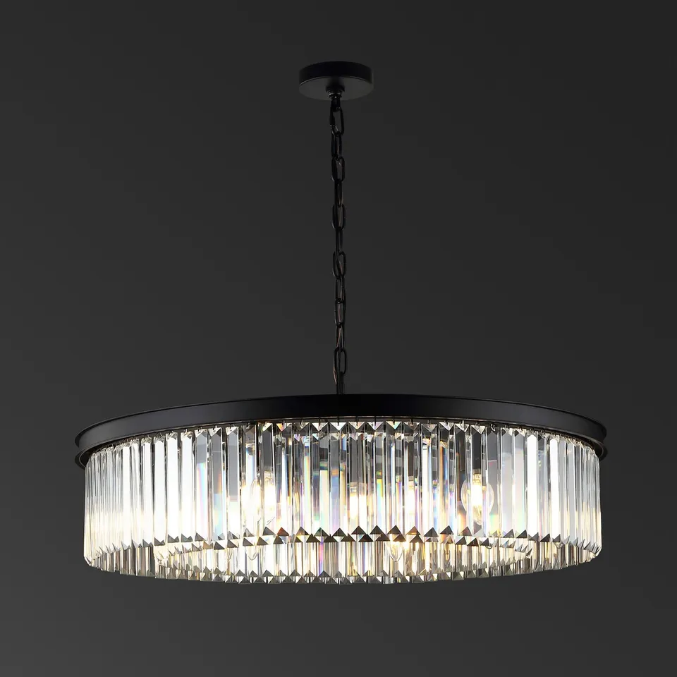 Jennaya Crystal Chandelier - Black