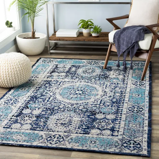 Amsterdam Blue Indoor 2' x 3' Handmade Rug