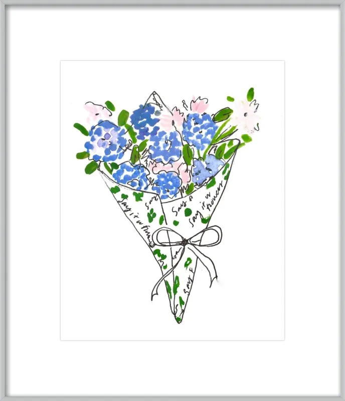 Bodega Flowers in Blue by Larsen McDowell for Artfully Walls