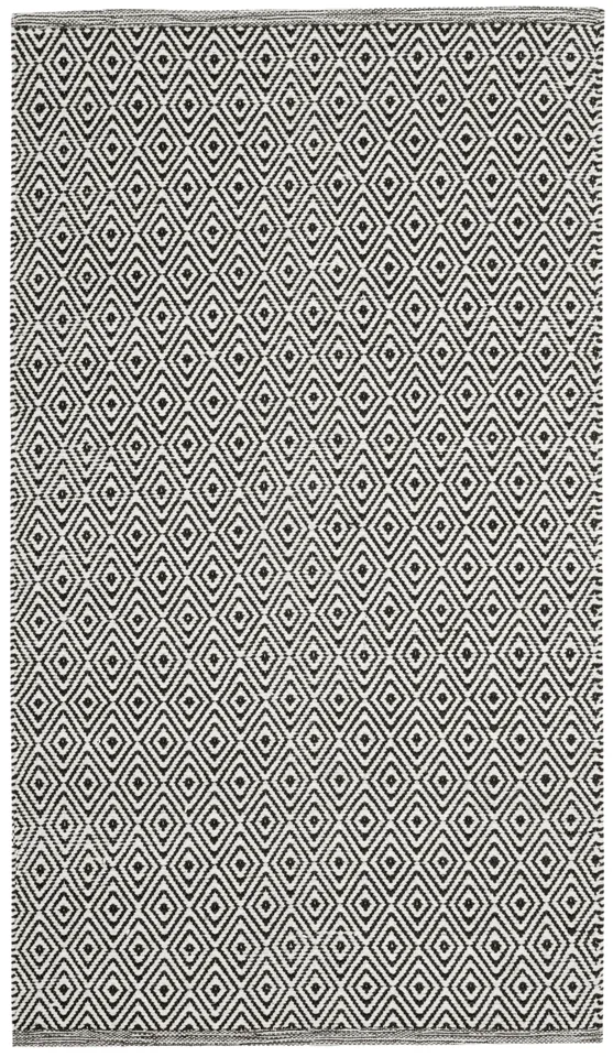 Arlo Home Hand Woven Area Rug, MTK515E, Ivory/Navy,  2' 6" X 4'