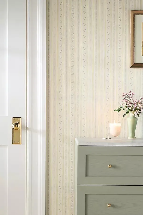 Orchard Stripes Floral Wallpaper