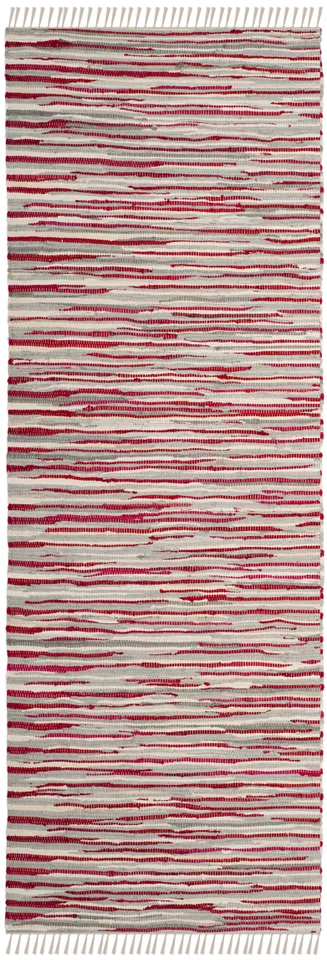 Arlo Home Hand Woven Area Rug, RAR129R, Red/Multi,  2' 3" X 10'