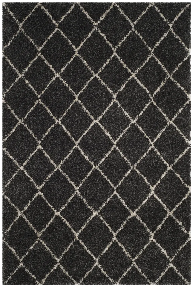 Arlo Home Woven Area Rug, ASGL742C, Anthracite/Beige,  8' X 10'