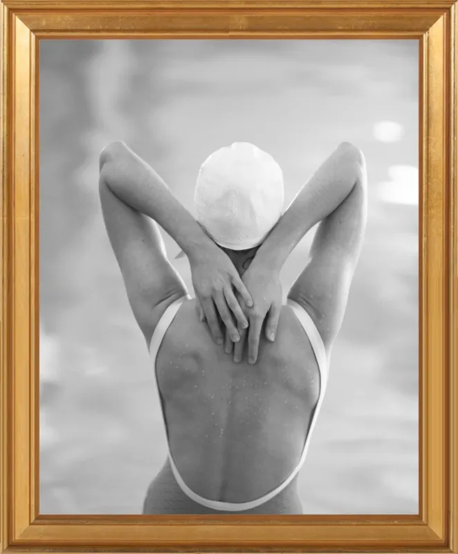 The Swimmer with a white  cap by Lucy Snowe for Artfully Walls