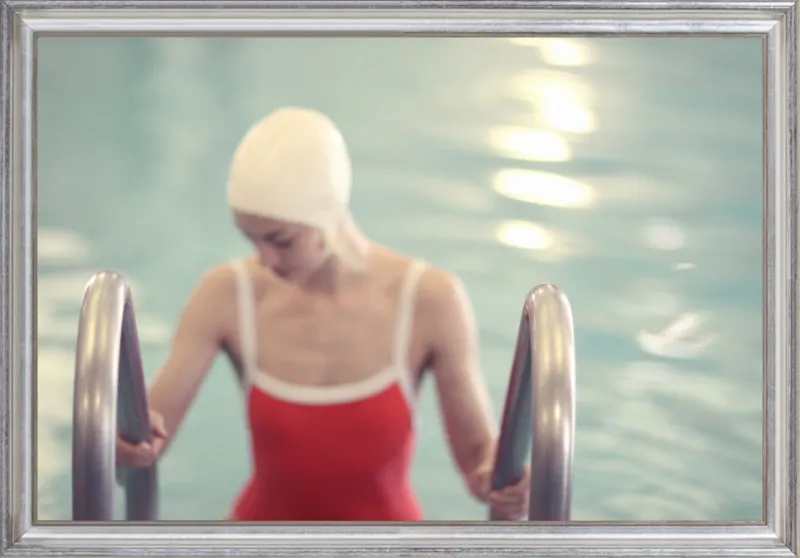 Swimmer in a Red Suit by Lucy Snowe for Artfully Walls