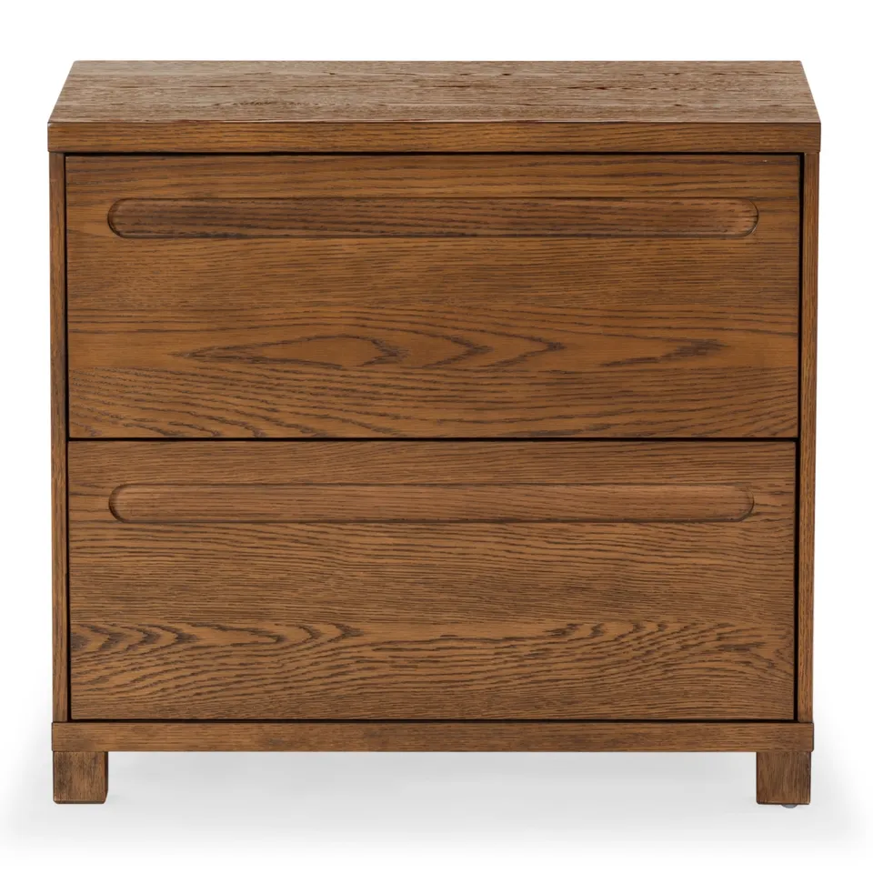 Tobiette 2 Drawer Nightstand - Medium Oak