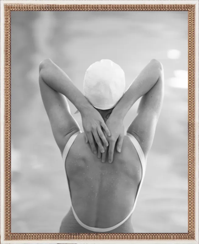 The Swimmer with a white  cap by Lucy Snowe for Artfully Walls