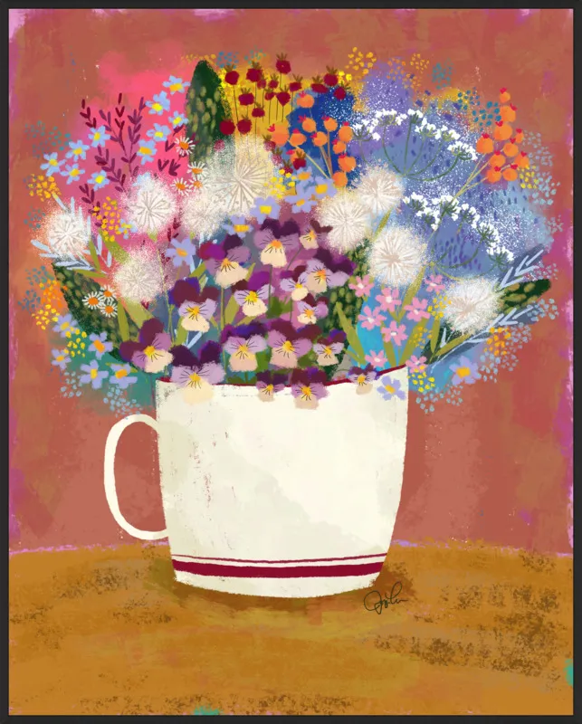 Violas in Russet by Joy Laforme for Artfully Walls